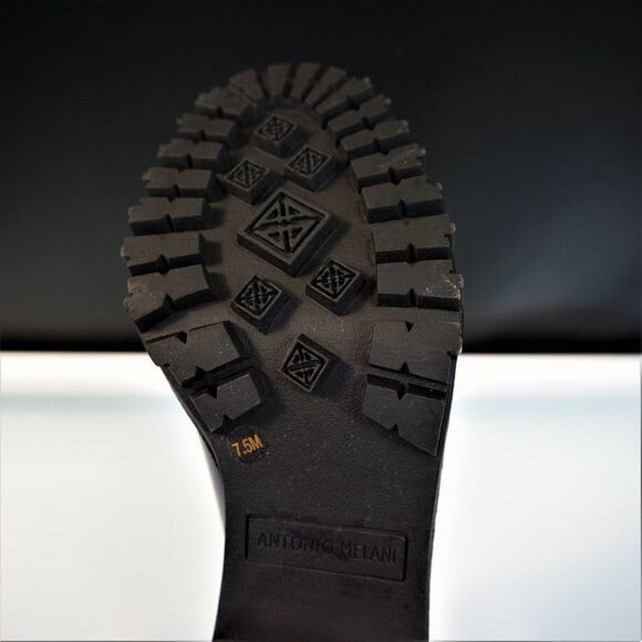 Antonio Melani Chunky Lug Sole Booties 20th Anniversary Collection Mikee Logo - Picture 6 of 11